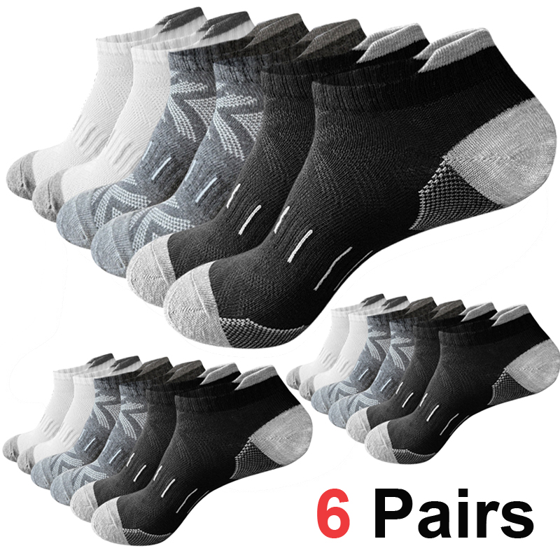 Ankle Sock Low Cut - 6 ペア メンズ アロー プリント アンクル