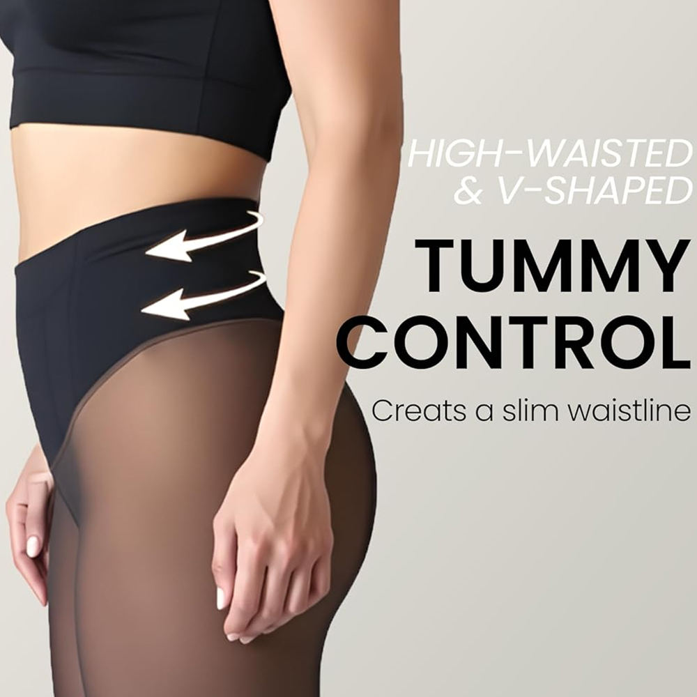 ワンシームフリース裏地レギンス、コンプレッションバンドシェイ - Tights Pantyhose Sheer のレビューと価格