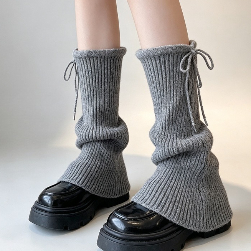 女性用バレエコアレッグウォーマー、サイドリボン付き、ニットブ - Boot Sock Slouchy のレビューと価格