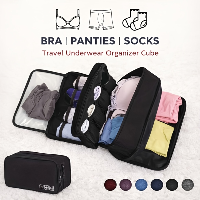 1個入り、持ち運び可能な折りたたみ式旅行用下着収納バッグ。軽 - Sock Organizer Tray のレビューと価格