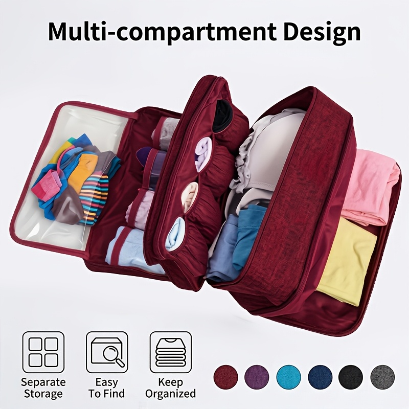 1個入り、持ち運び可能な折りたたみ式旅行用下着収納バッグ。軽 - Sock Organizer Tray のレビューと価格