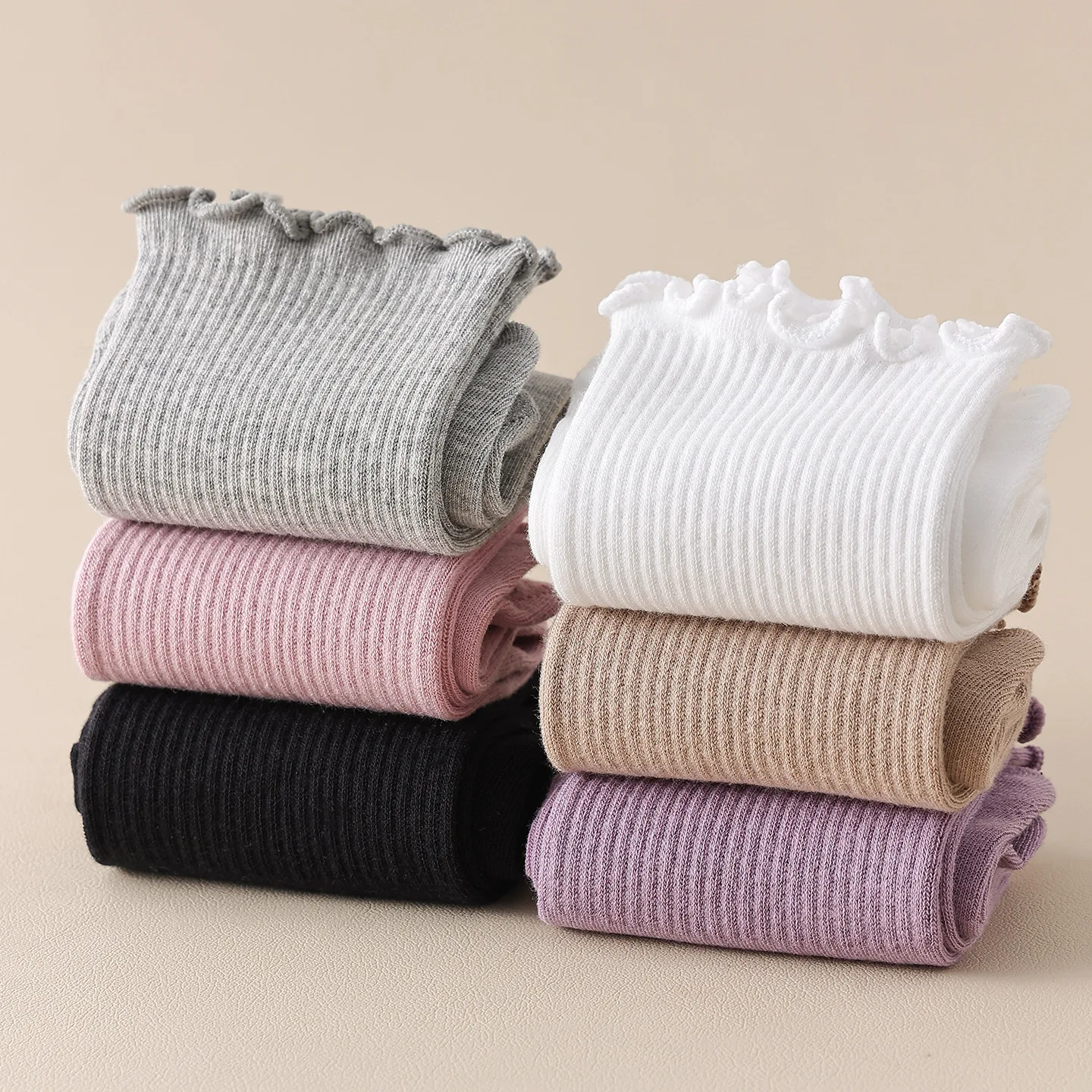 1/5足組 女性用 5本指ソックス、フリル付き、柔らかいリブ - Toe Sock Split のレビューと価格