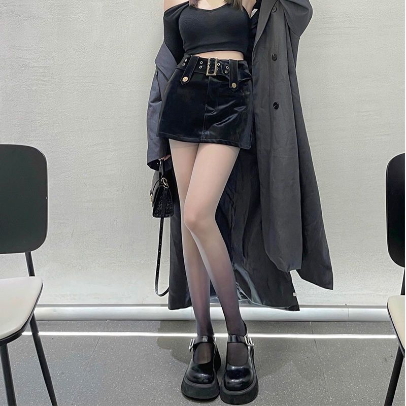 女性用、グラデーションのブルーの薄手タイツ。丈を調整できる、 - Tights Pantyhose Sheer のレビューと価格