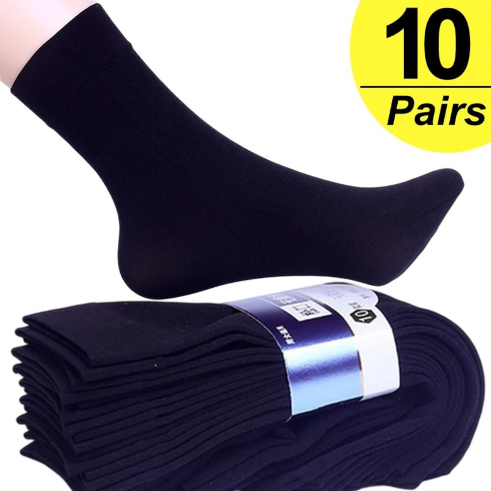 10 ペアファッション通気性男性アイスシルク靴下ソフト弾性超 - Silk Sock Bamboo のレビューと価格
