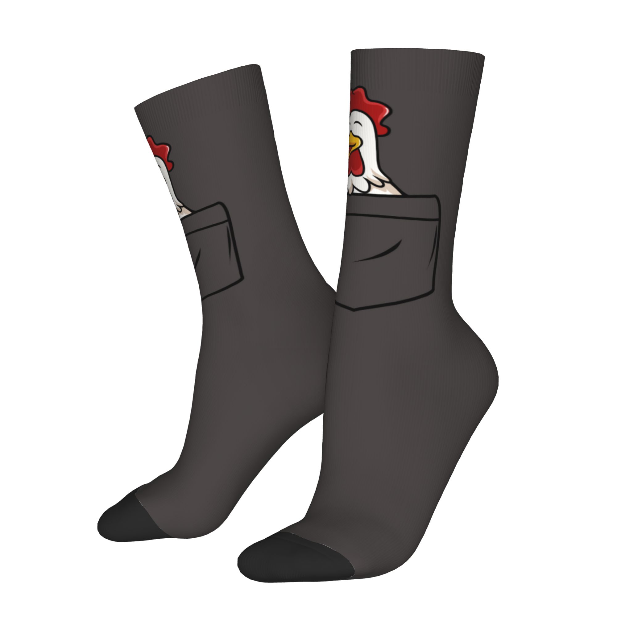 カスタムポケットアニマルルースター メンズ レディース クル - Dress Sock Men のレビューと価格